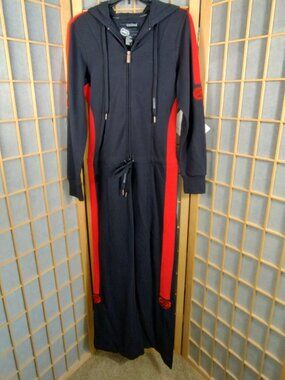 Vintage EckoRed Rest Stop Hooded Jumpsuit Red/Black Size M NWT